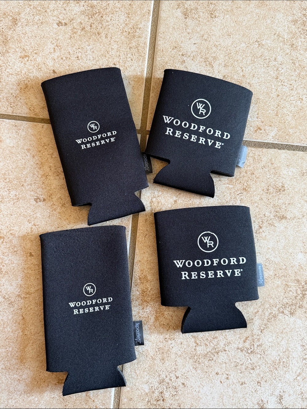 Woodford reserve Black Neoprene Can Cooler Sleeve - Pack of 4